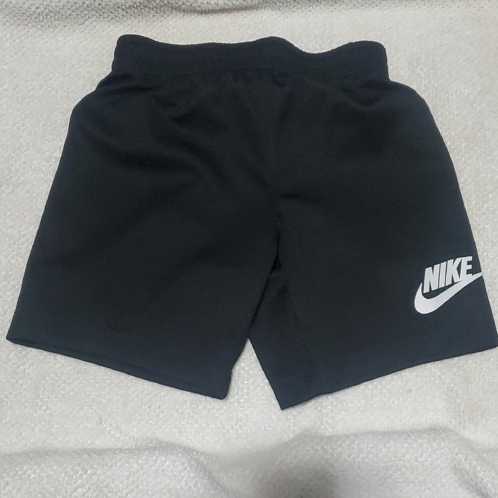 Nike Black Kids Shorts with White Swoosh